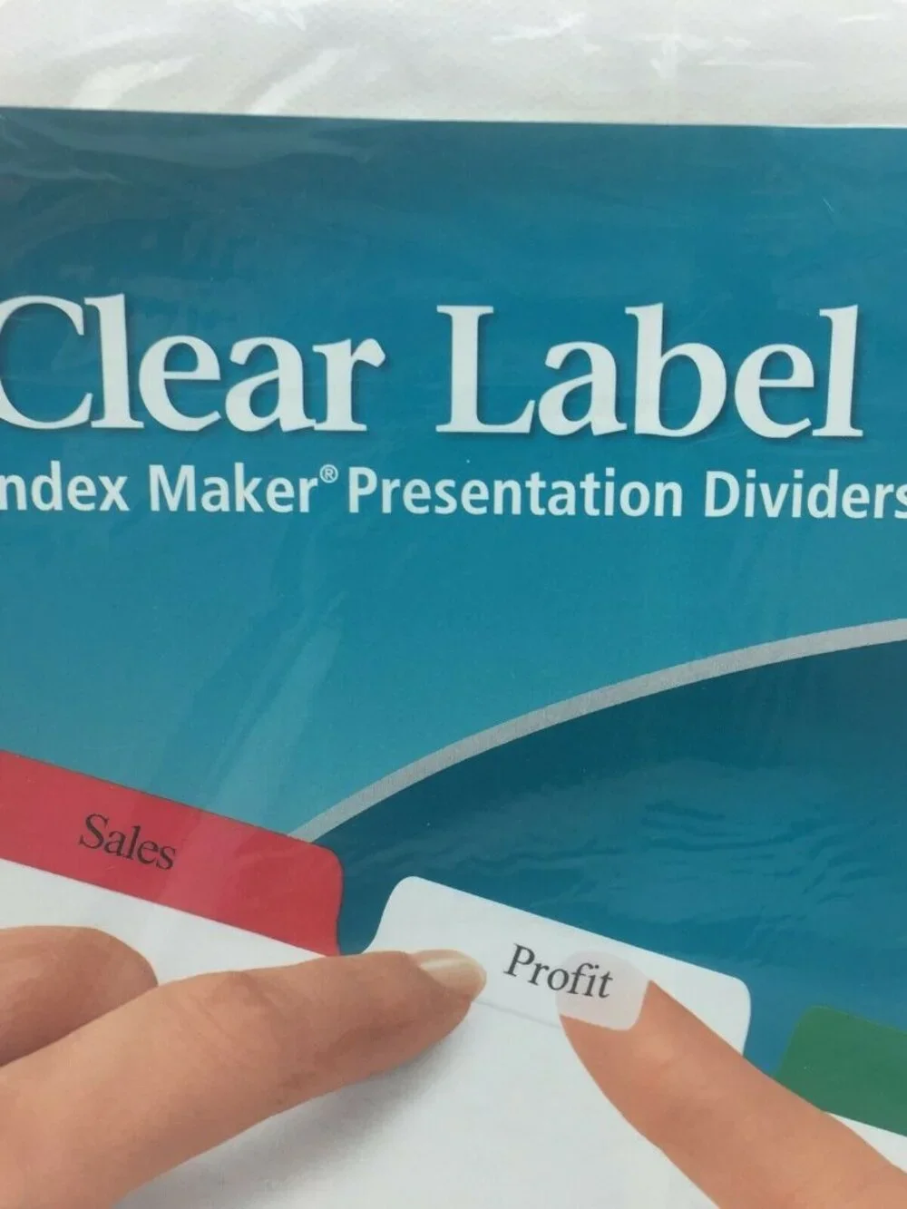 Set 3 Avery Clear 5 Tab Notebook Dividers Label 11406 Index Maker Office
